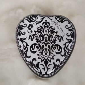 Brighton Black and White Heart Metal Ring Box